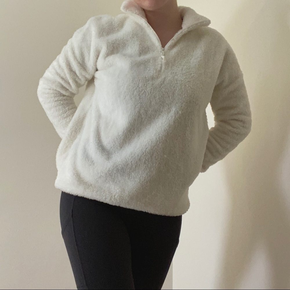 Aerie Quarter Zip Sherpa Sweater